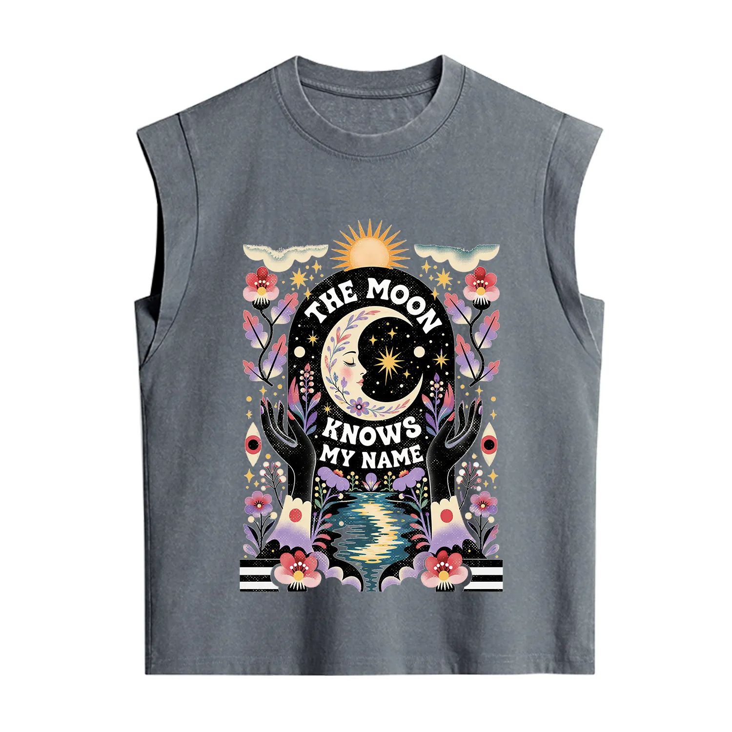 Purplehecate The Moon Knows My Name Vintage Washed Tank