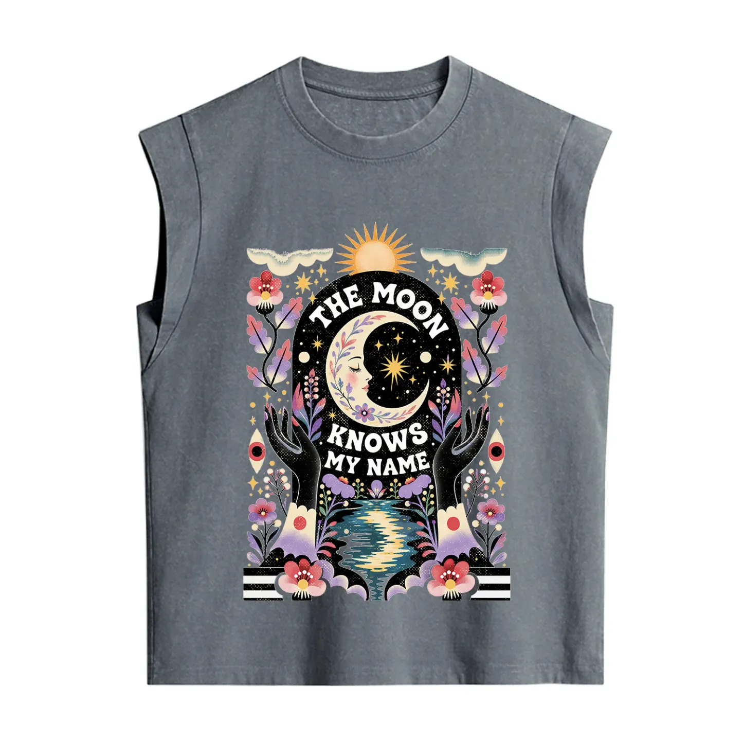 Purplehecate The Moon Knows My Name Vintage Washed Tank