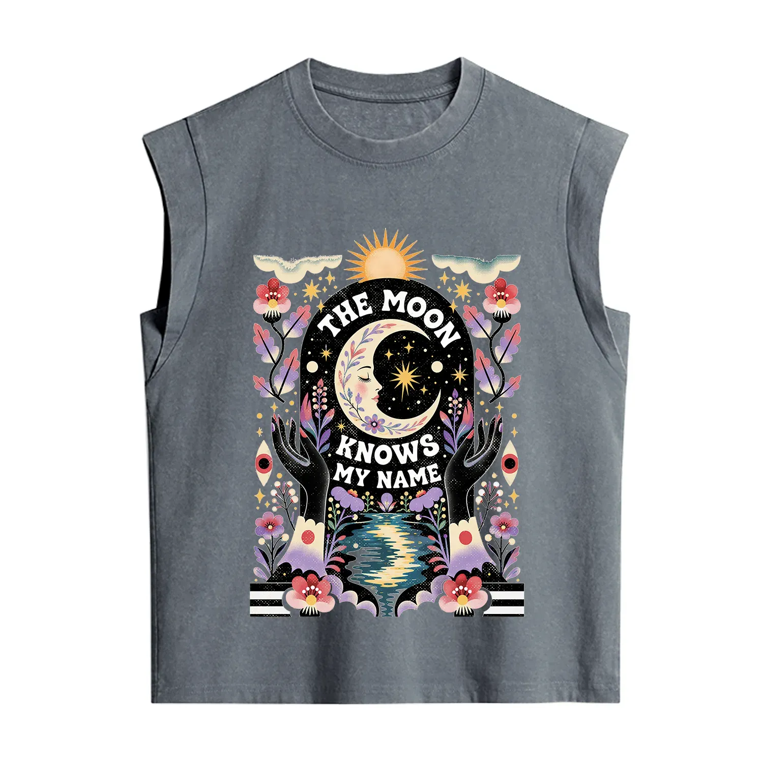Purplehecate The Moon Knows My Name Vintage Washed Tank