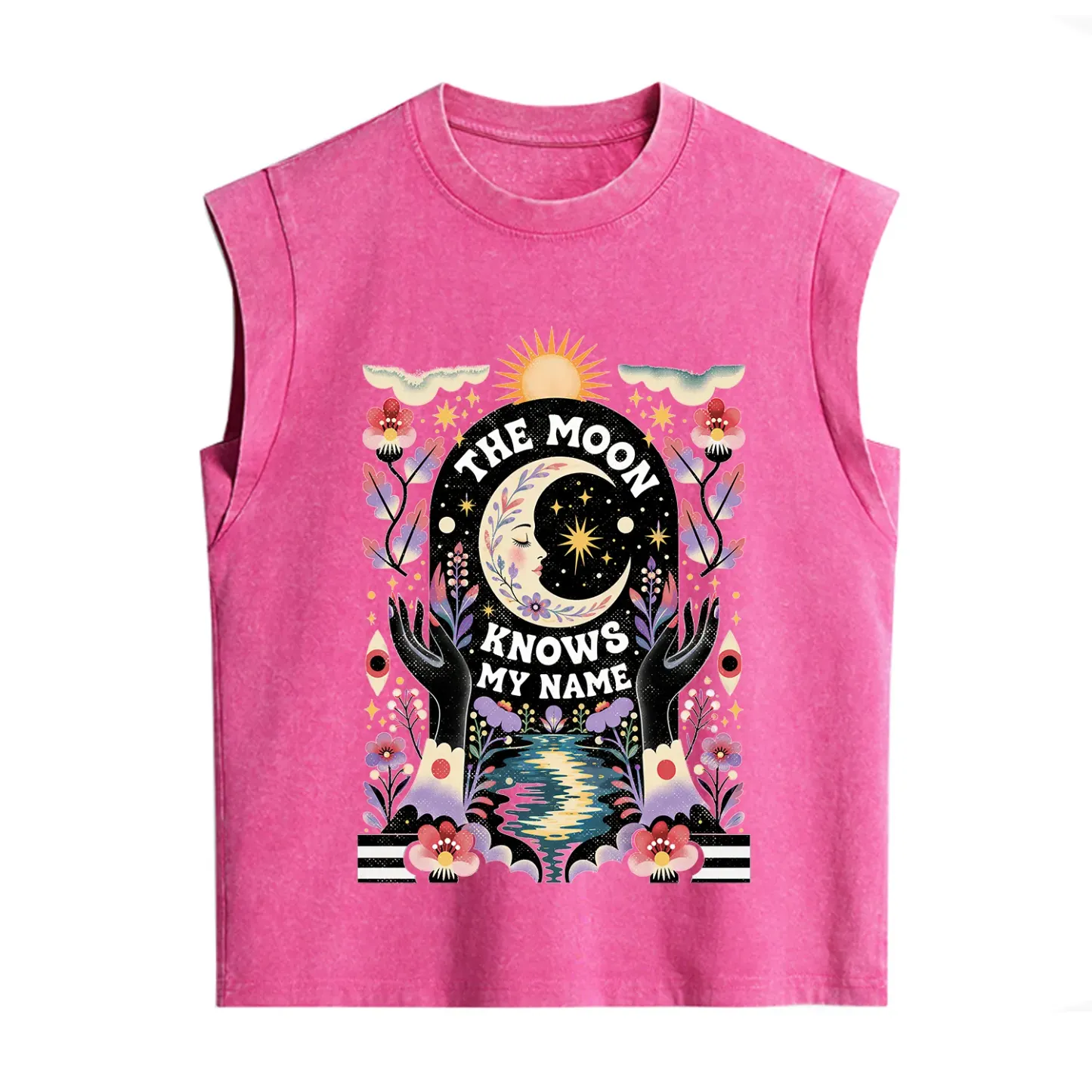 Purplehecate The Moon Knows My Name Vintage Washed Tank