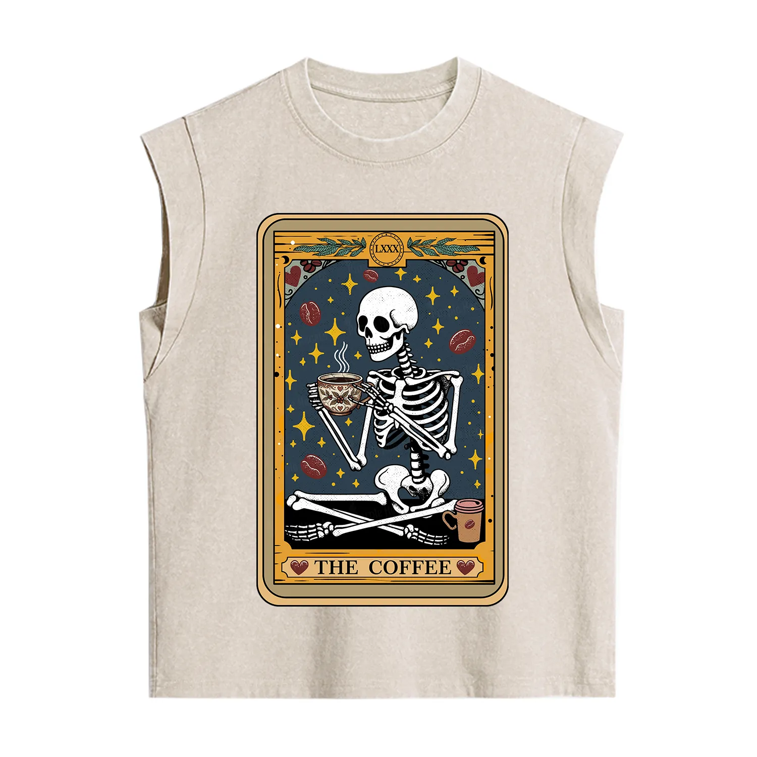 Purplehecate The Coffee Lover Tarot Card Vintage Washed Tank