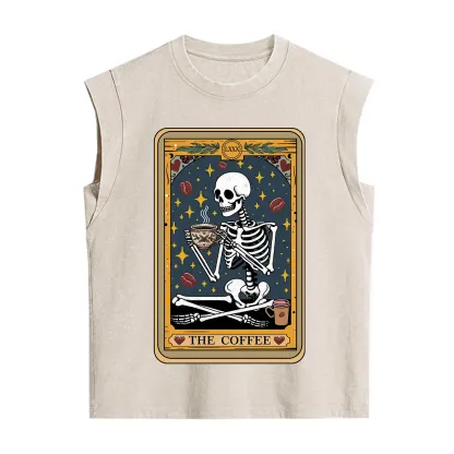 Purplehecate The Coffee Lover Tarot Card Vintage Washed Tank