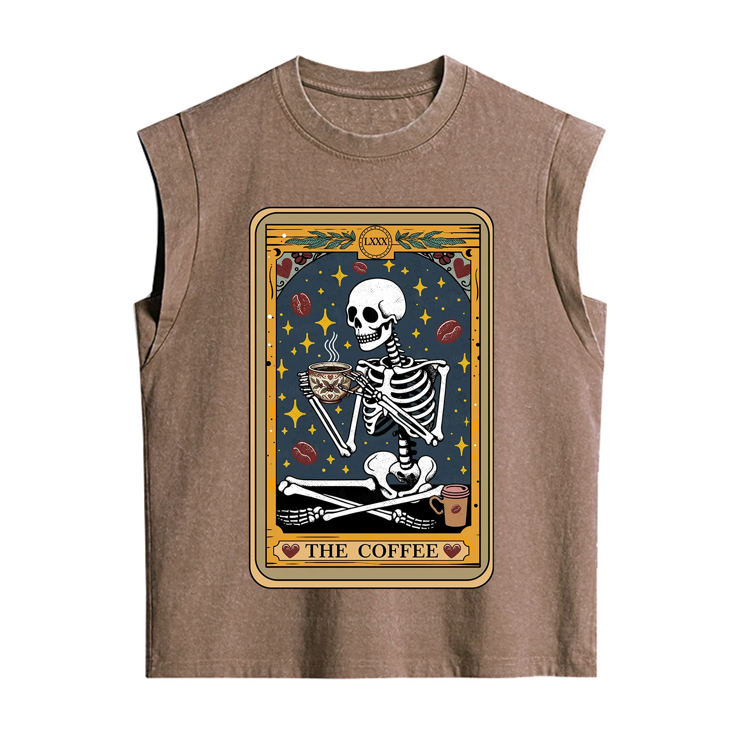 Purplehecate The Coffee Lover Tarot Card Vintage Washed Tank