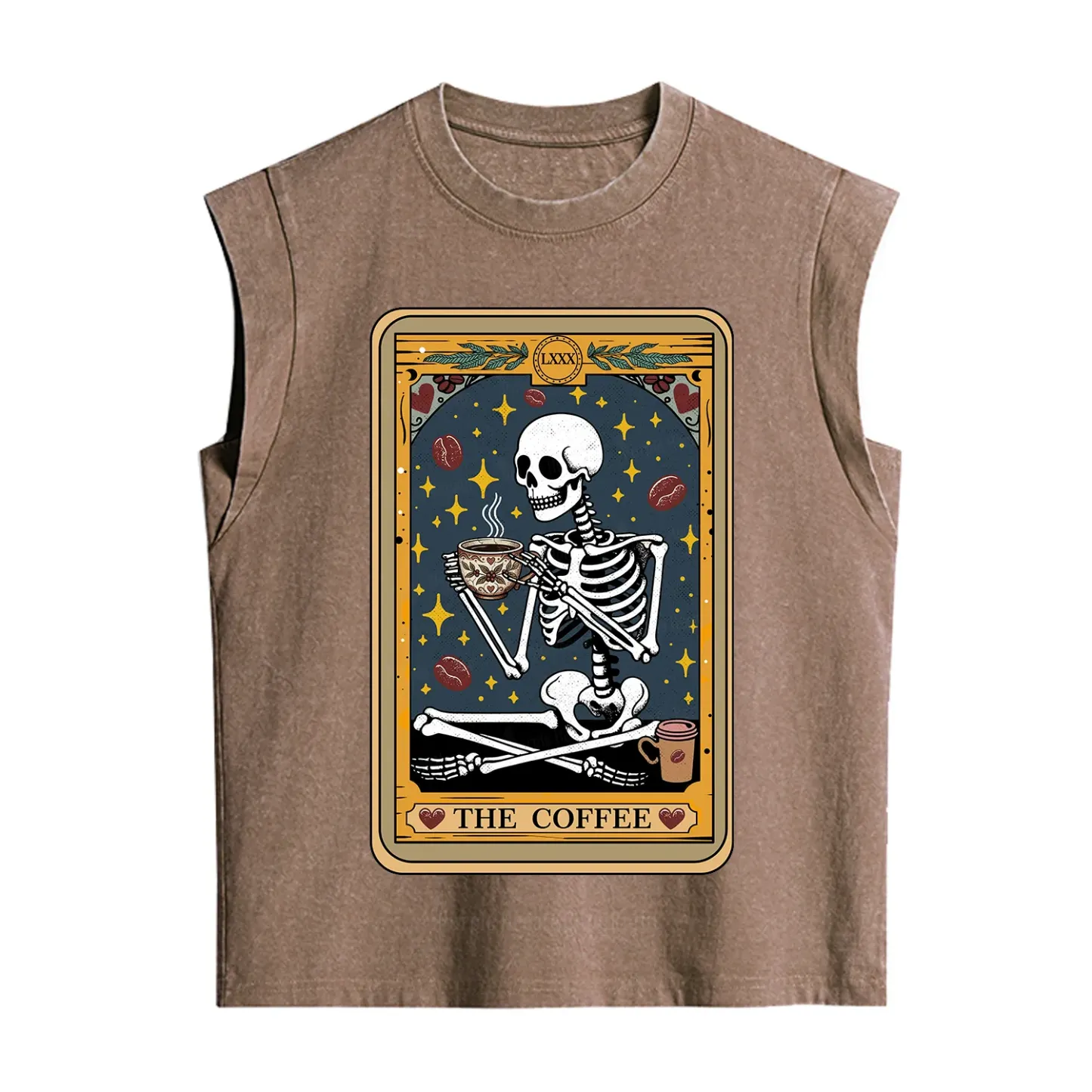 Purplehecate The Coffee Lover Tarot Card Vintage Washed Tank
