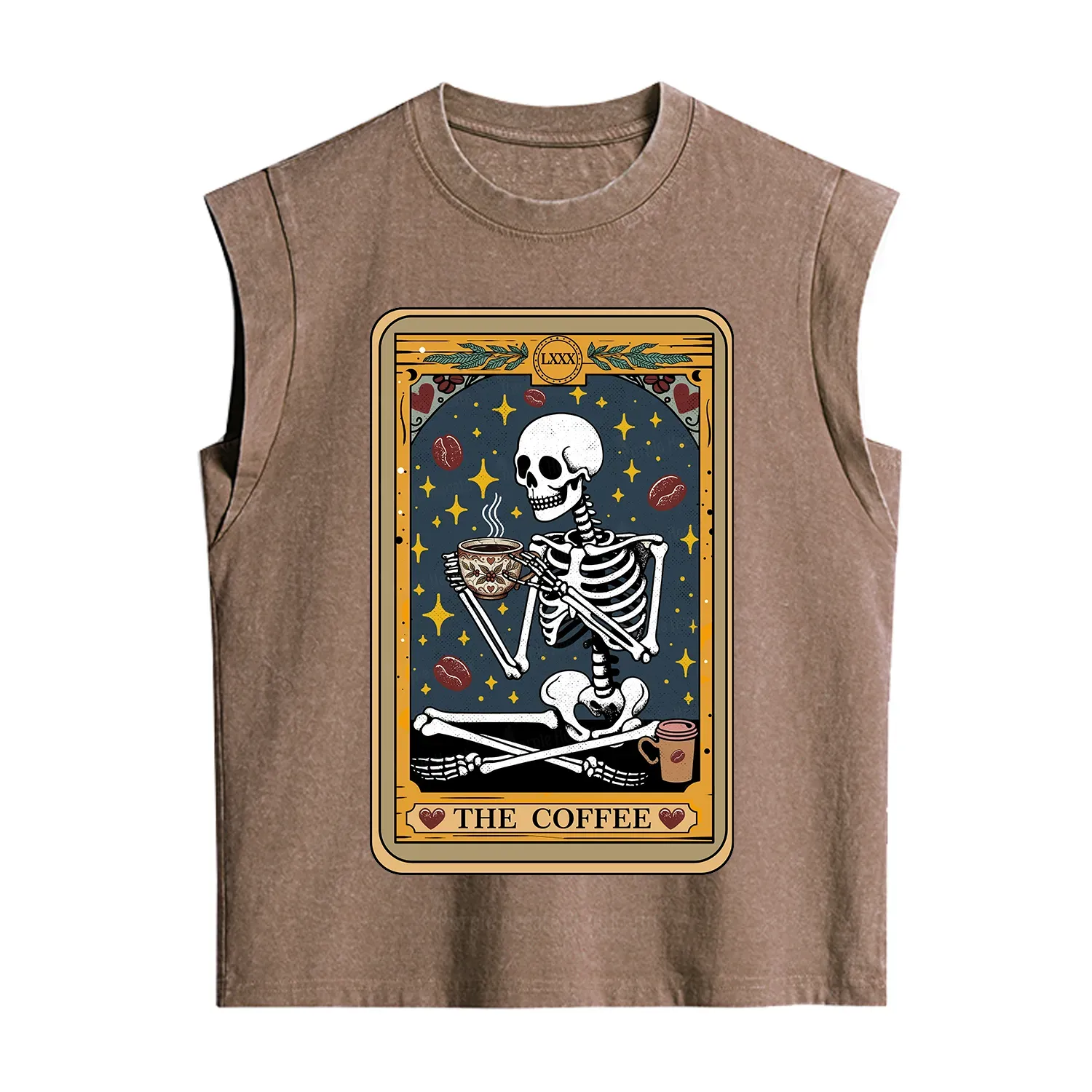 Purplehecate The Coffee Lover Tarot Card Vintage Washed Tank