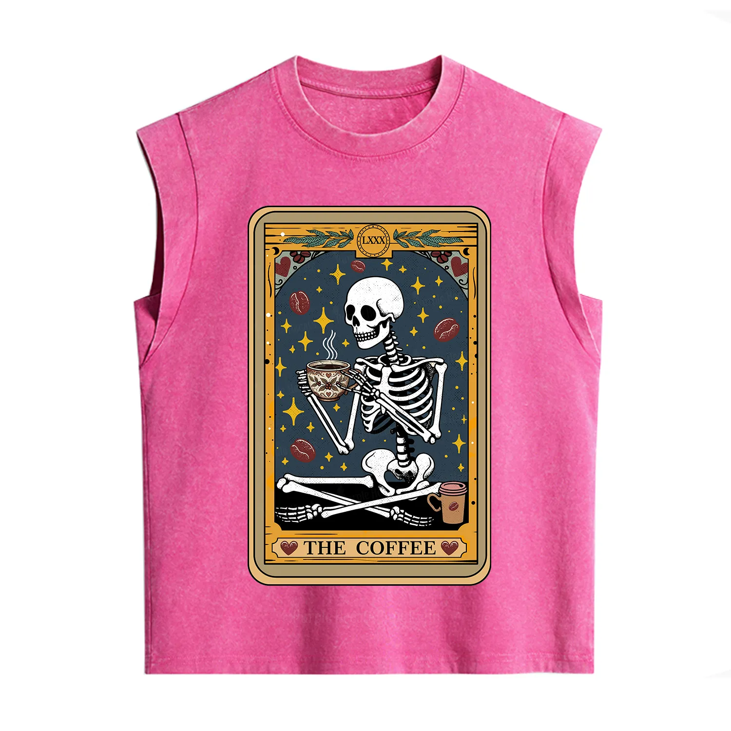Purplehecate The Coffee Lover Tarot Card Vintage Washed Tank