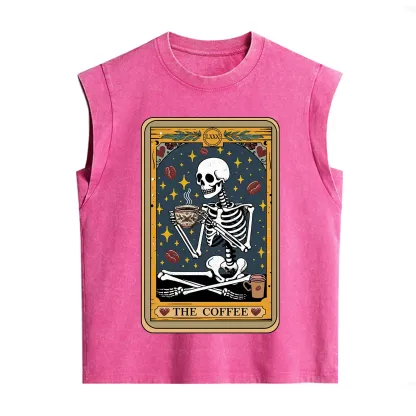 Purplehecate The Coffee Lover Tarot Card Vintage Washed Tank