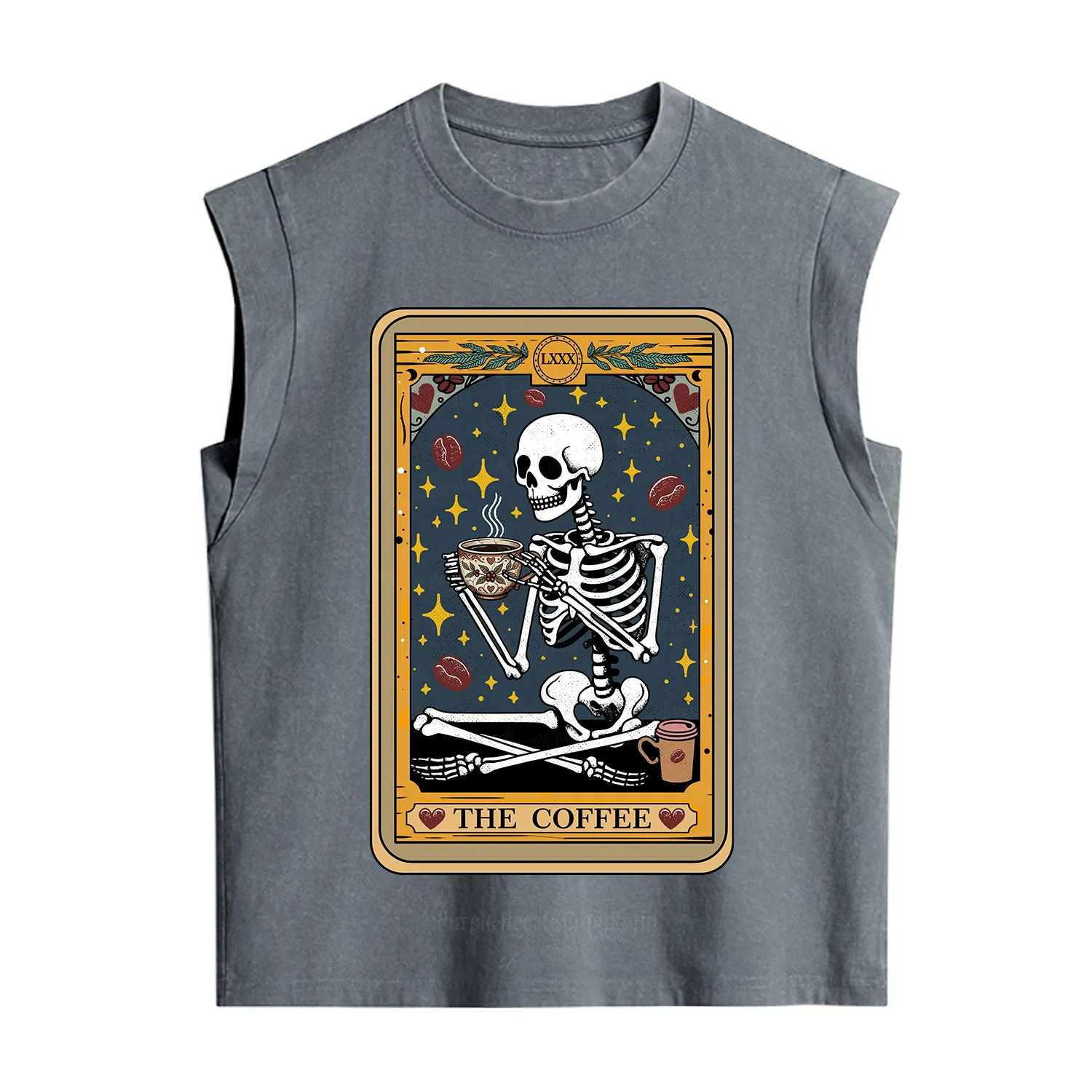 Purplehecate The Coffee Lover Tarot Card Vintage Washed Tank