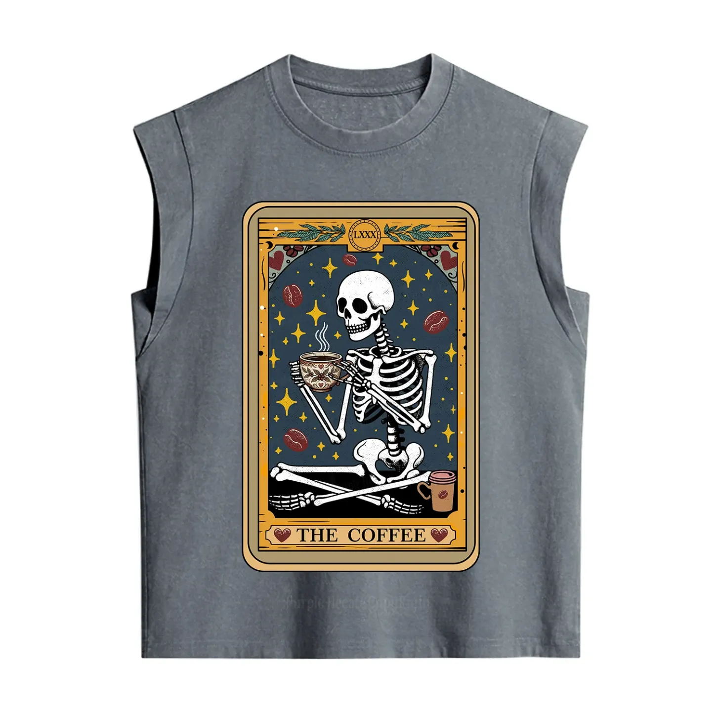 Purplehecate The Coffee Lover Tarot Card Vintage Washed Tank