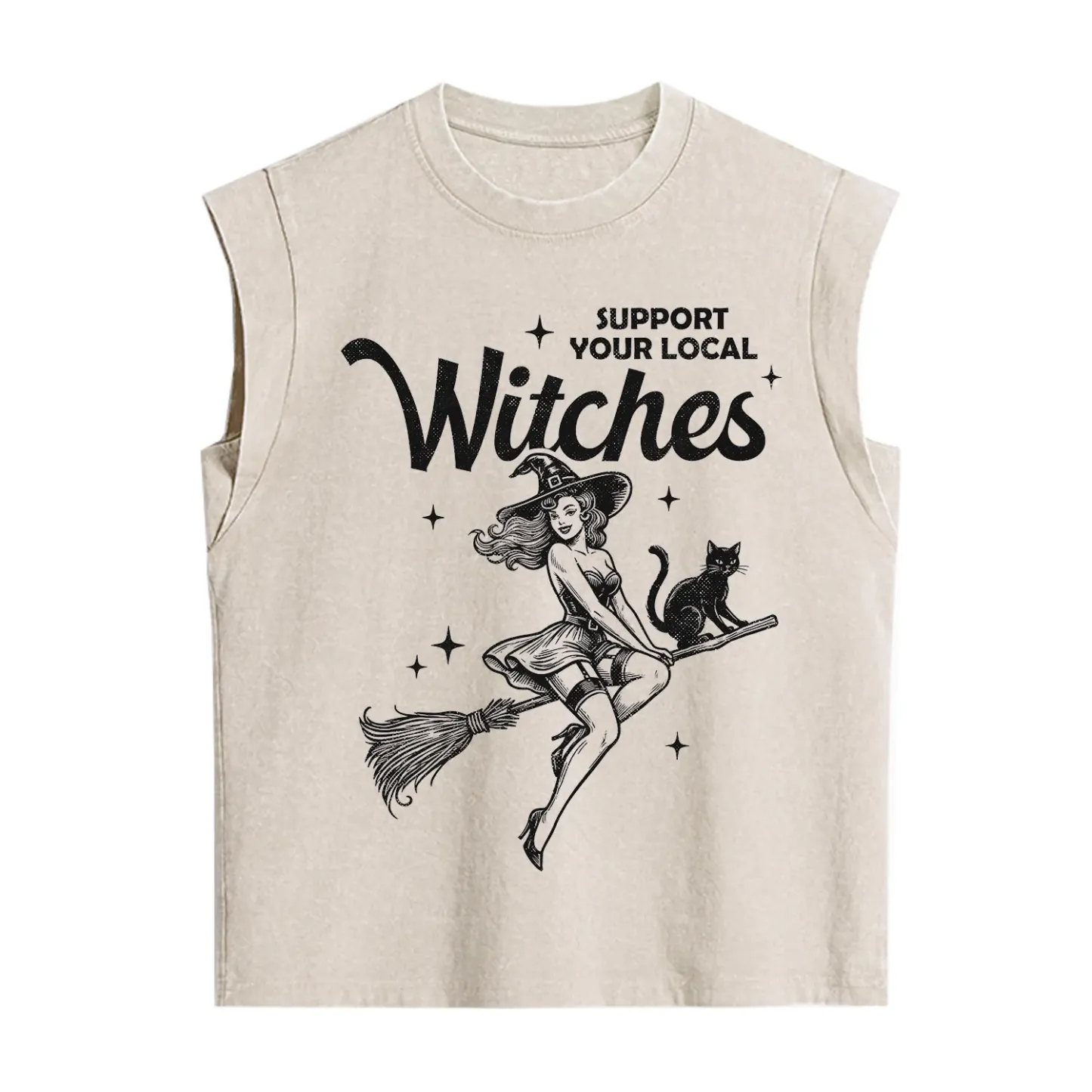 Purplehecate Support Your Local Witches Funny Witch Vintage Washed Tank