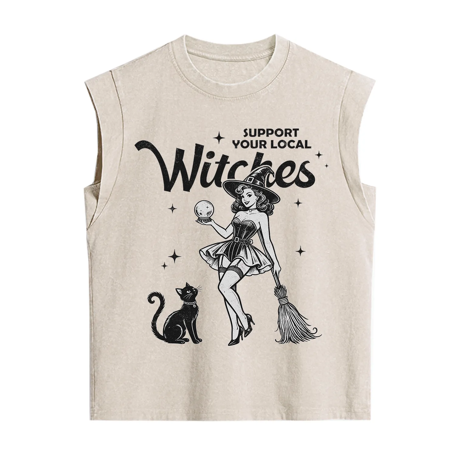 Purplehecate Support Your Local Witches Vintage Washed Tank