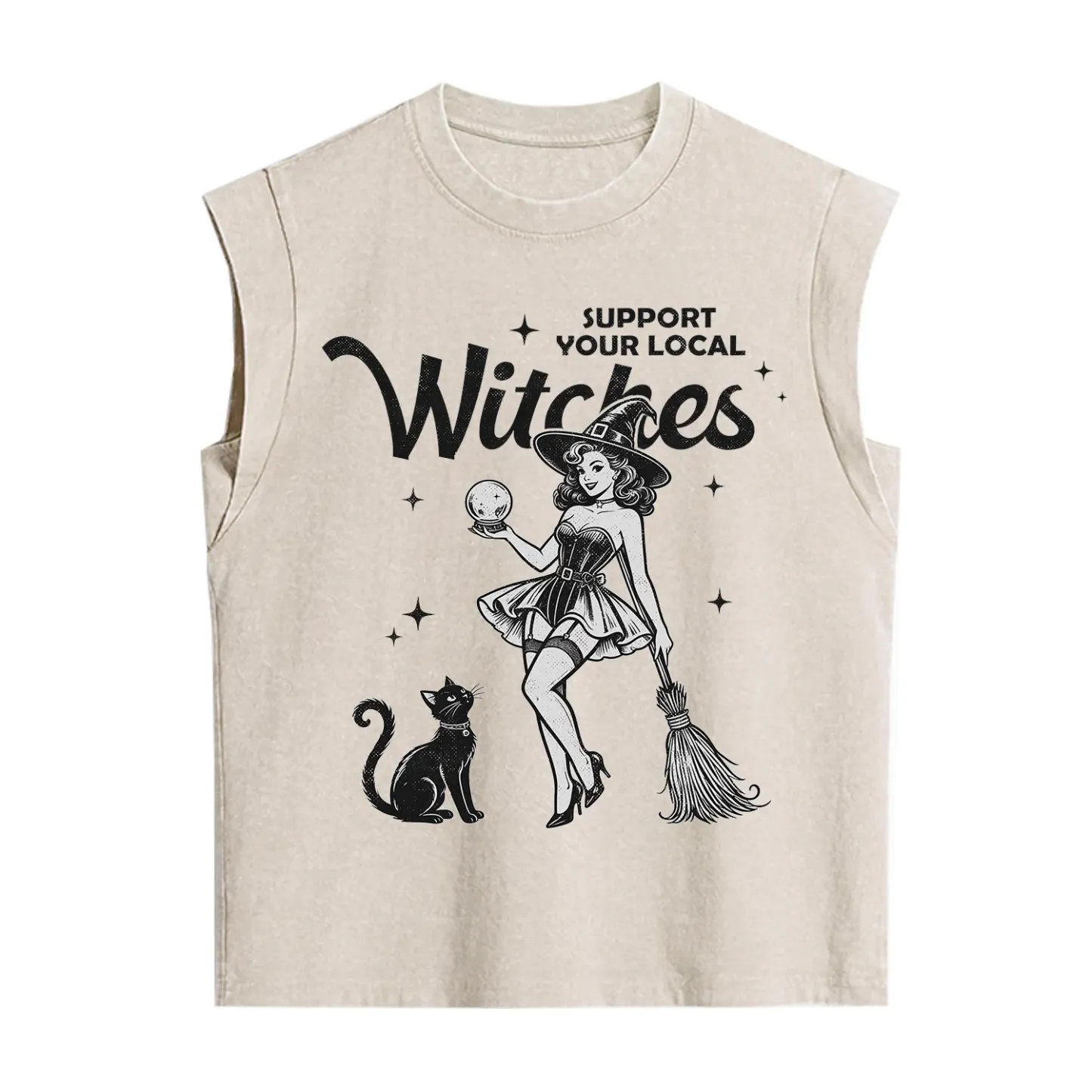 Purplehecate Support Your Local Witches Vintage Washed Tank