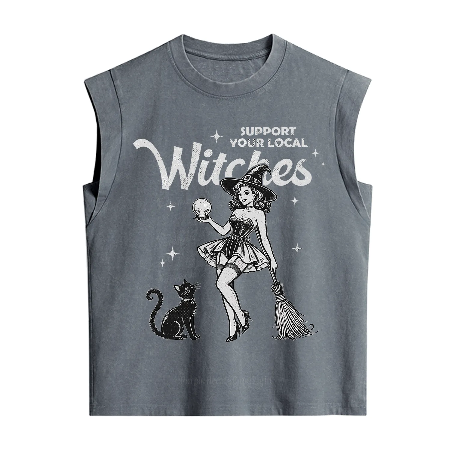 Purplehecate Support Your Local Witches Vintage Washed Tank