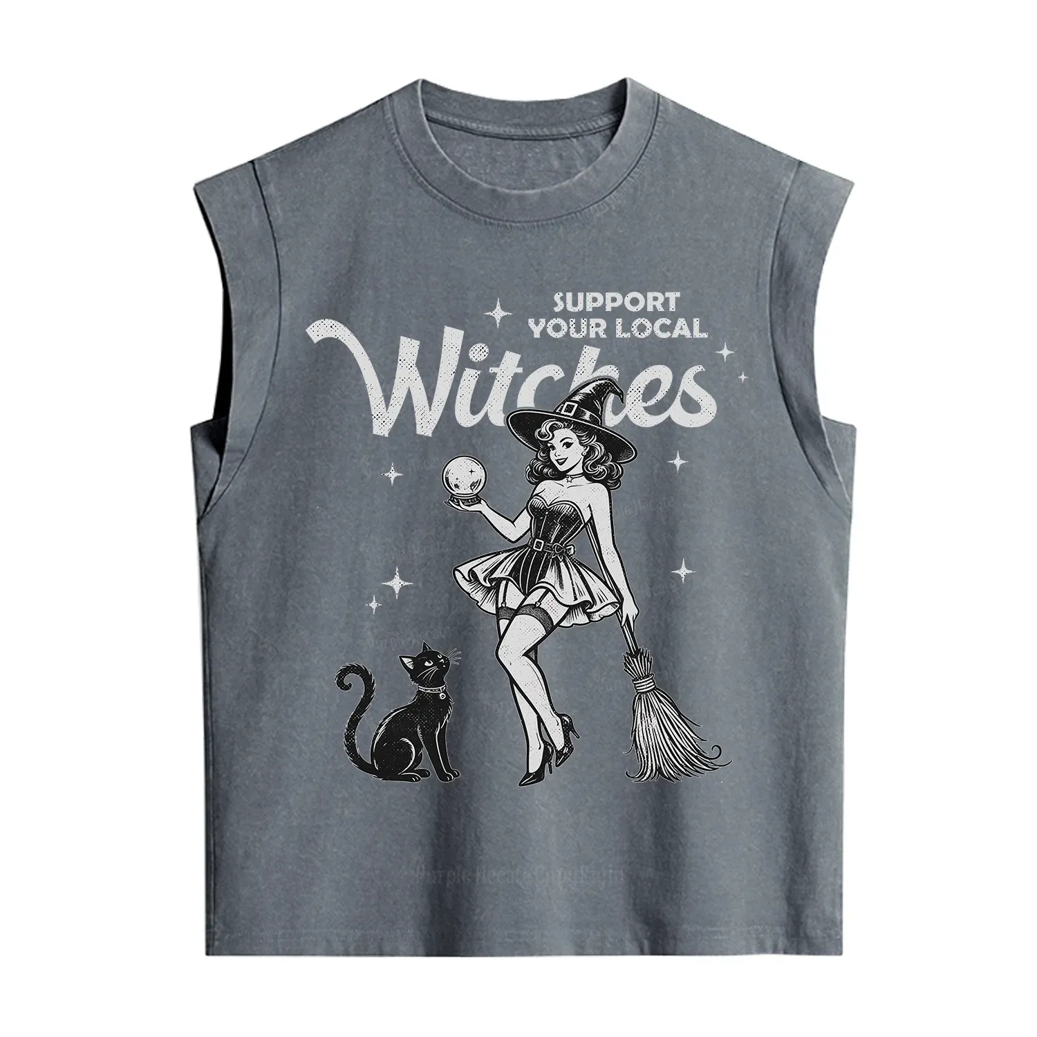 Purplehecate Support Your Local Witches Vintage Washed Tank