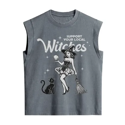 Purplehecate Support Your Local Witches Vintage Washed Tank