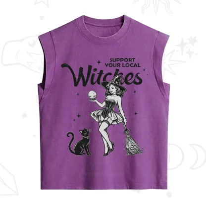 Purplehecate Support Your Local Witches Vintage Washed Tank