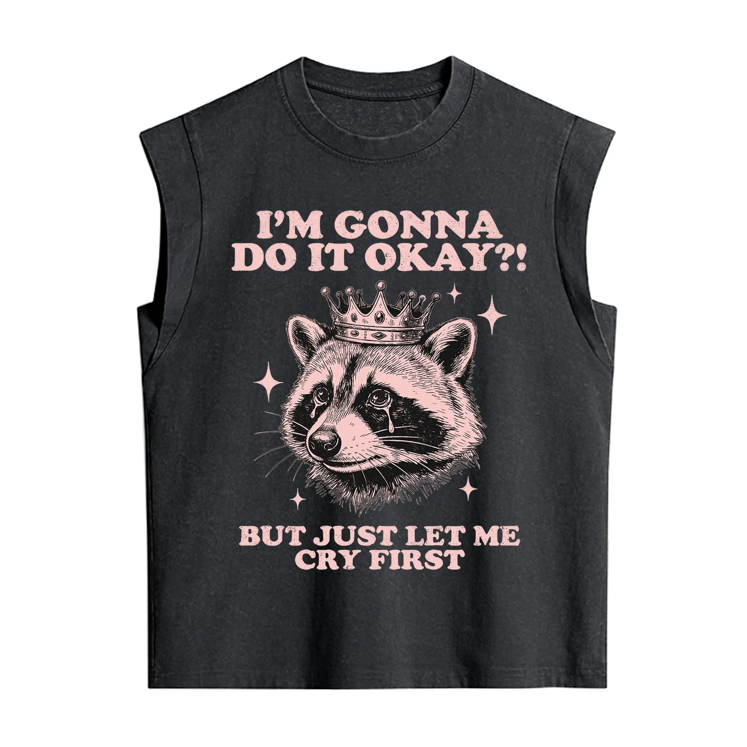 Purplehecate I'm Gonna Do It Okay Funny Raccoon Vintage Washed Tank