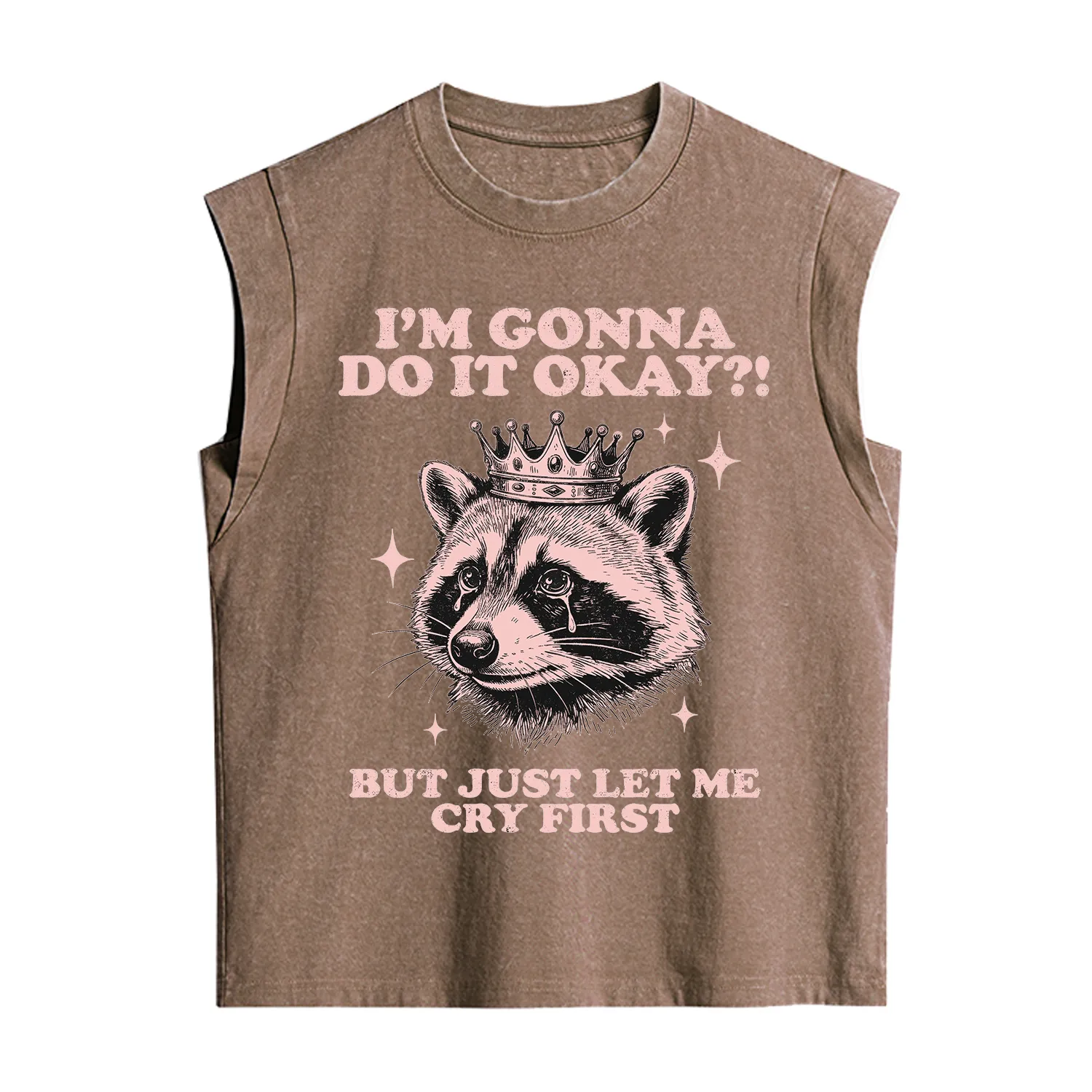 Purplehecate I'm Gonna Do It Okay Funny Raccoon Vintage Washed Tank