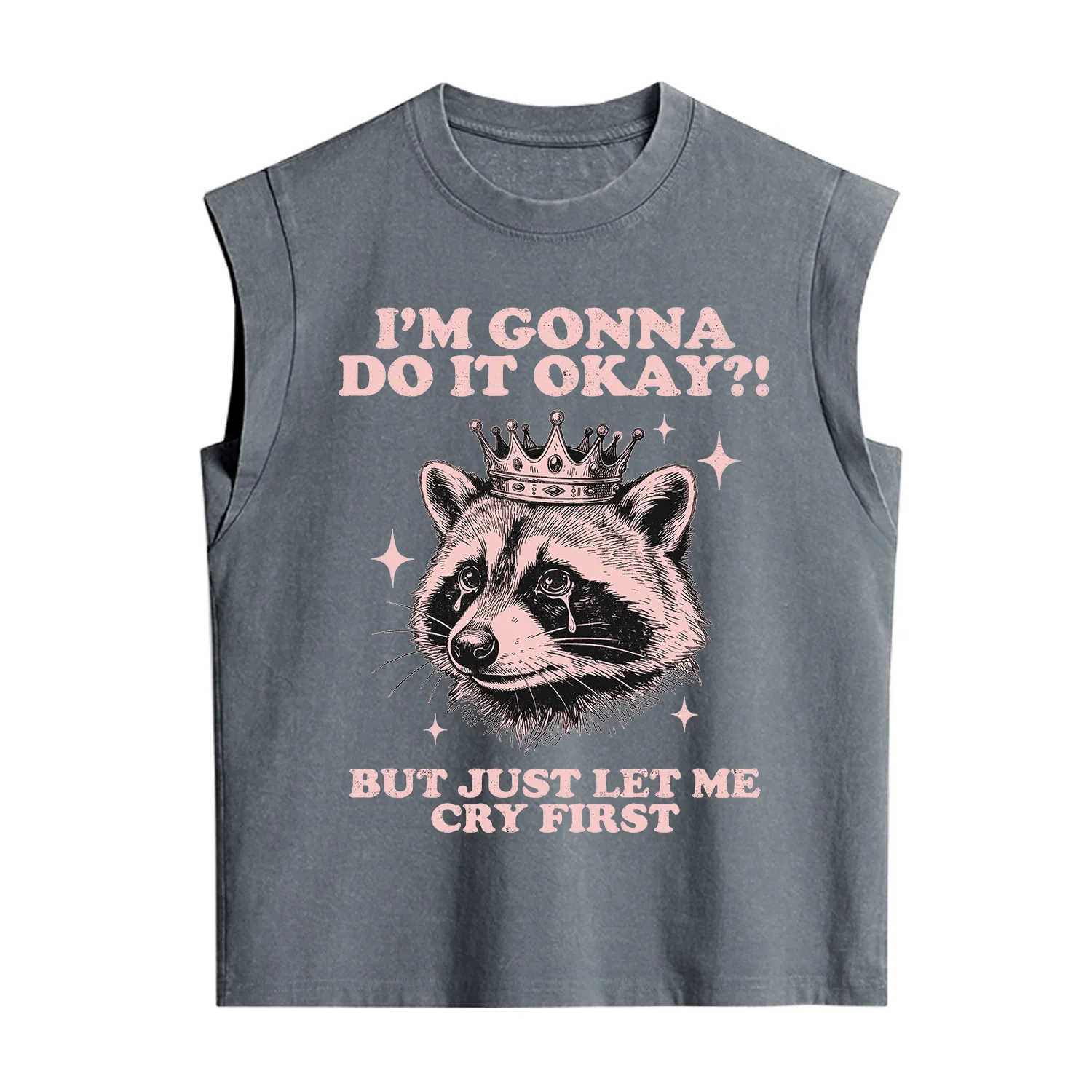 Purplehecate I'm Gonna Do It Okay Funny Raccoon Vintage Washed Tank