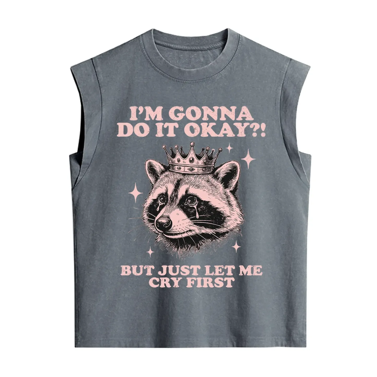 Purplehecate I'm Gonna Do It Okay Funny Raccoon Vintage Washed Tank