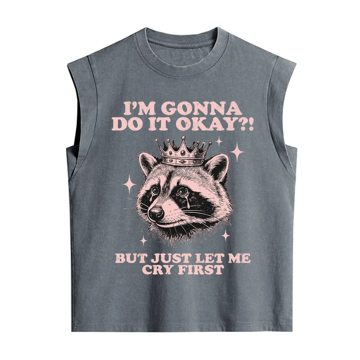 Purplehecate I'm Gonna Do It Okay Funny Raccoon Vintage Washed Tank