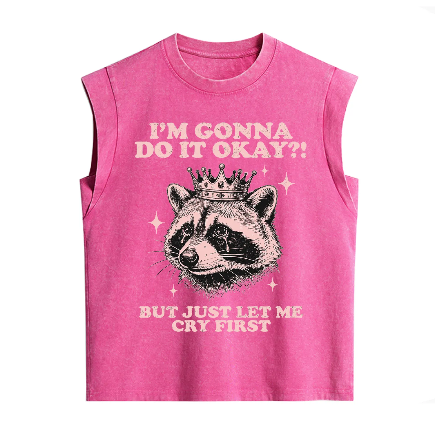 Purplehecate I'm Gonna Do It Okay Funny Raccoon Vintage Washed Tank