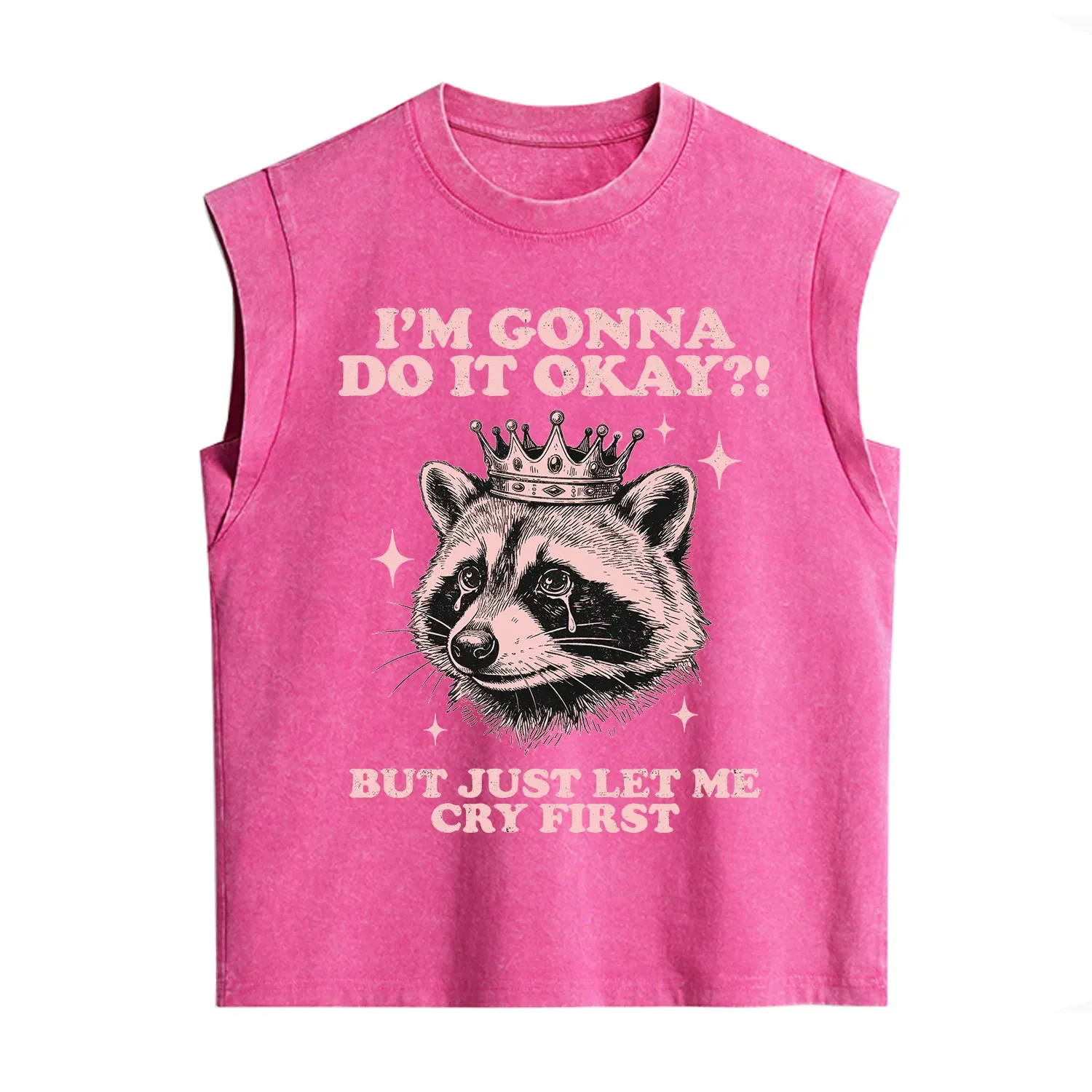 Purplehecate I'm Gonna Do It Okay Funny Raccoon Vintage Washed Tank