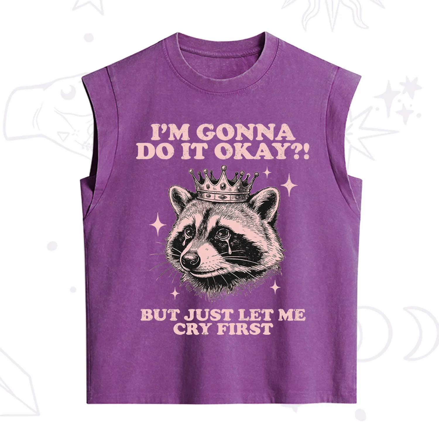 Purplehecate I'm Gonna Do It Okay Funny Raccoon Vintage Washed Tank