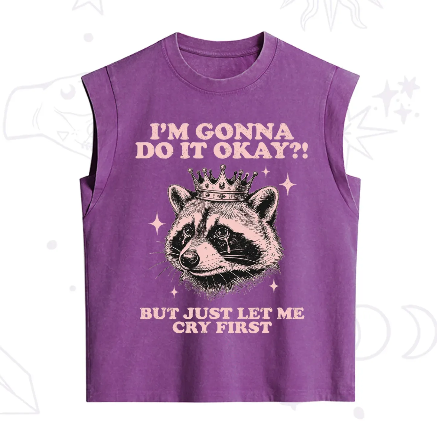 Purplehecate I'm Gonna Do It Okay Funny Raccoon Vintage Washed Tank