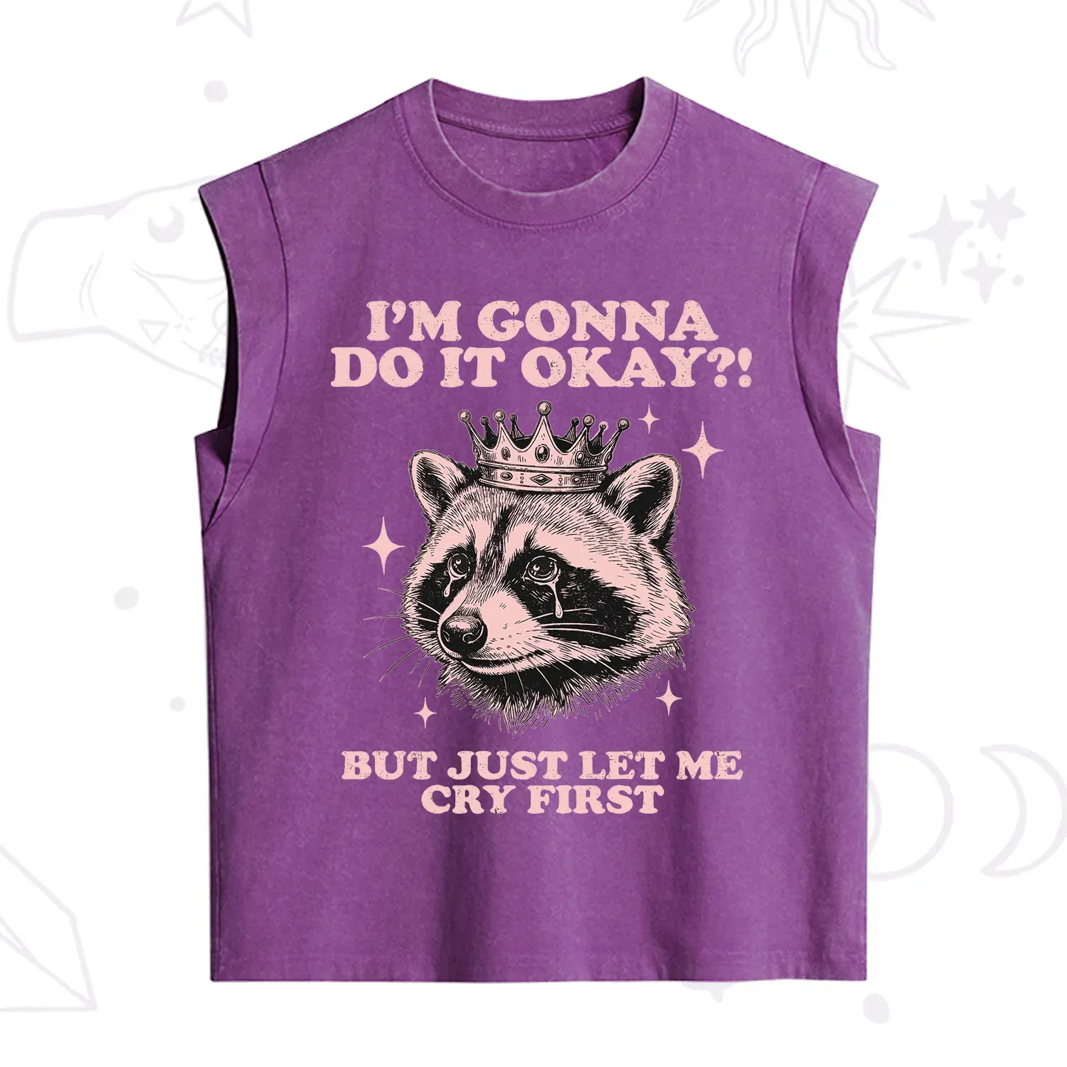Purplehecate I'm Gonna Do It Okay Funny Raccoon Vintage Washed Tank