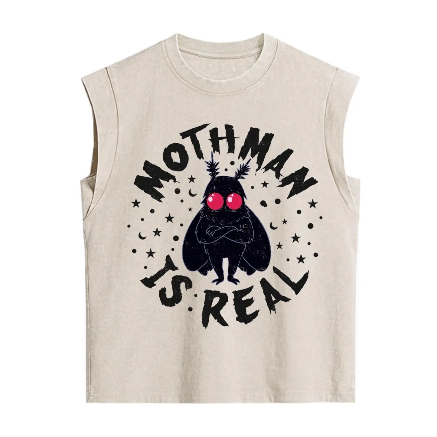 Purplehecate Mothman Is Real Vintage Washed Tank