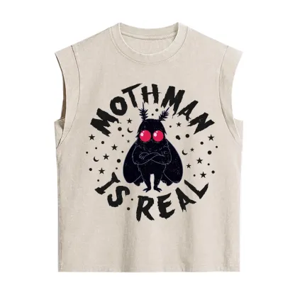 Purplehecate Mothman Is Real Vintage Washed Tank
