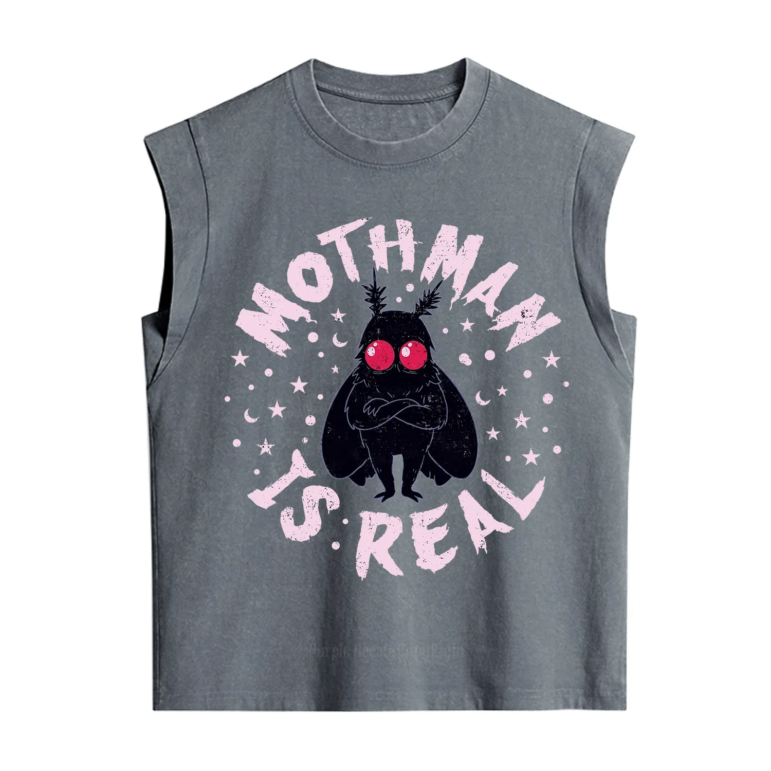 Purplehecate Mothman Is Real Vintage Washed Tank