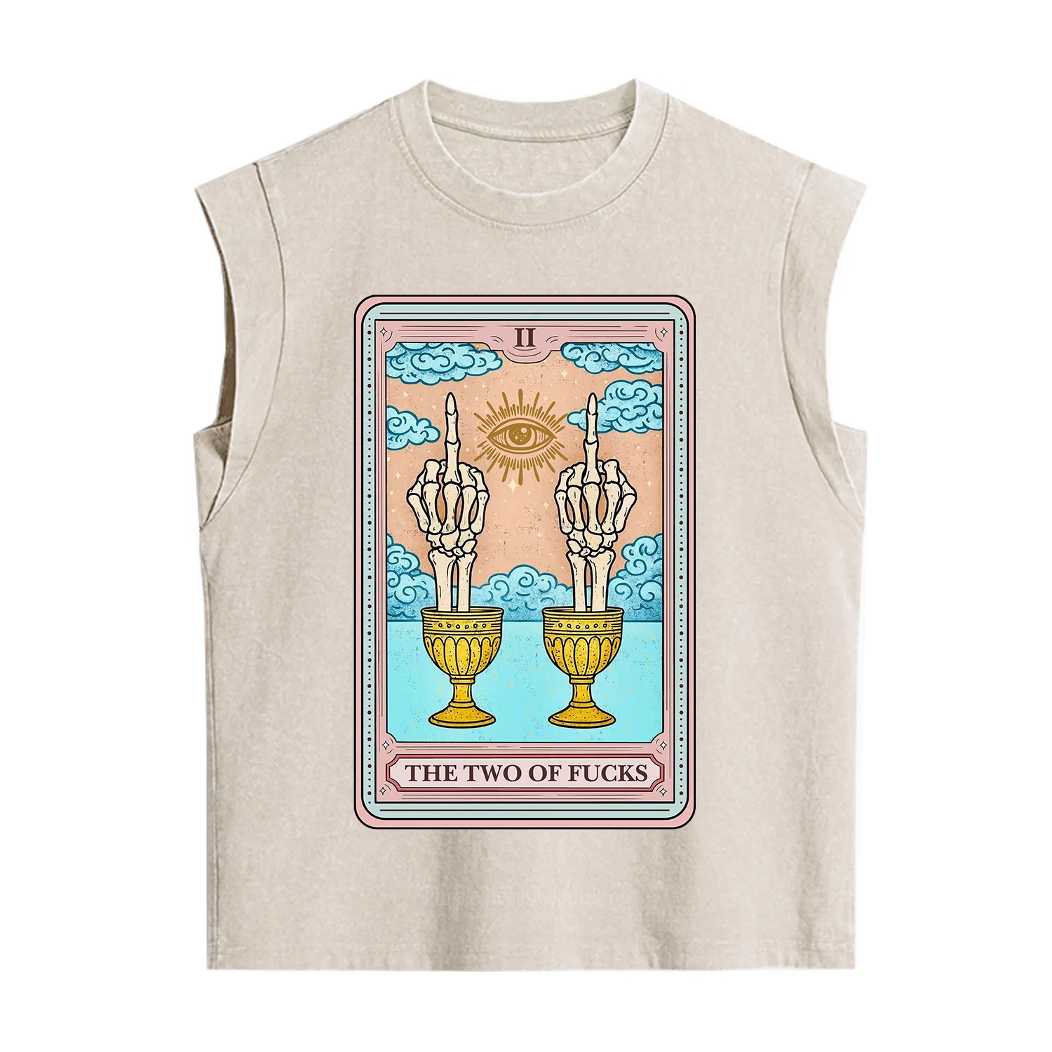 Purplehecate The Two of Fucks Tarot Vintage Washed Tank