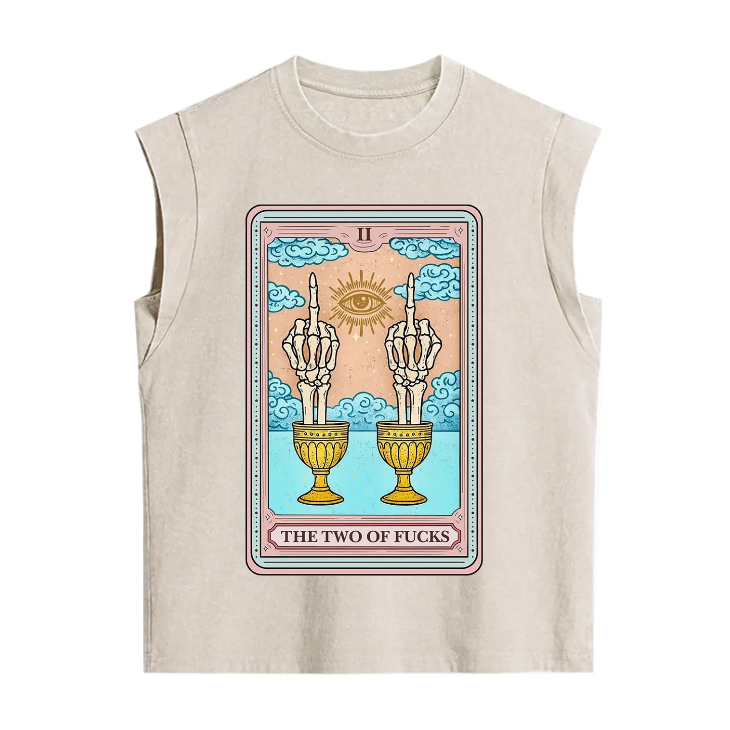 Purplehecate The Two of Fucks Tarot Vintage Washed Tank