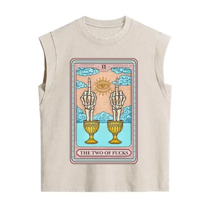 Purplehecate The Two of Fucks Tarot Vintage Washed Tank