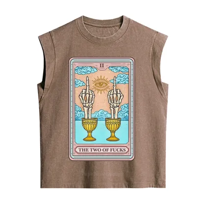 Purplehecate The Two of Fucks Tarot Vintage Washed Tank