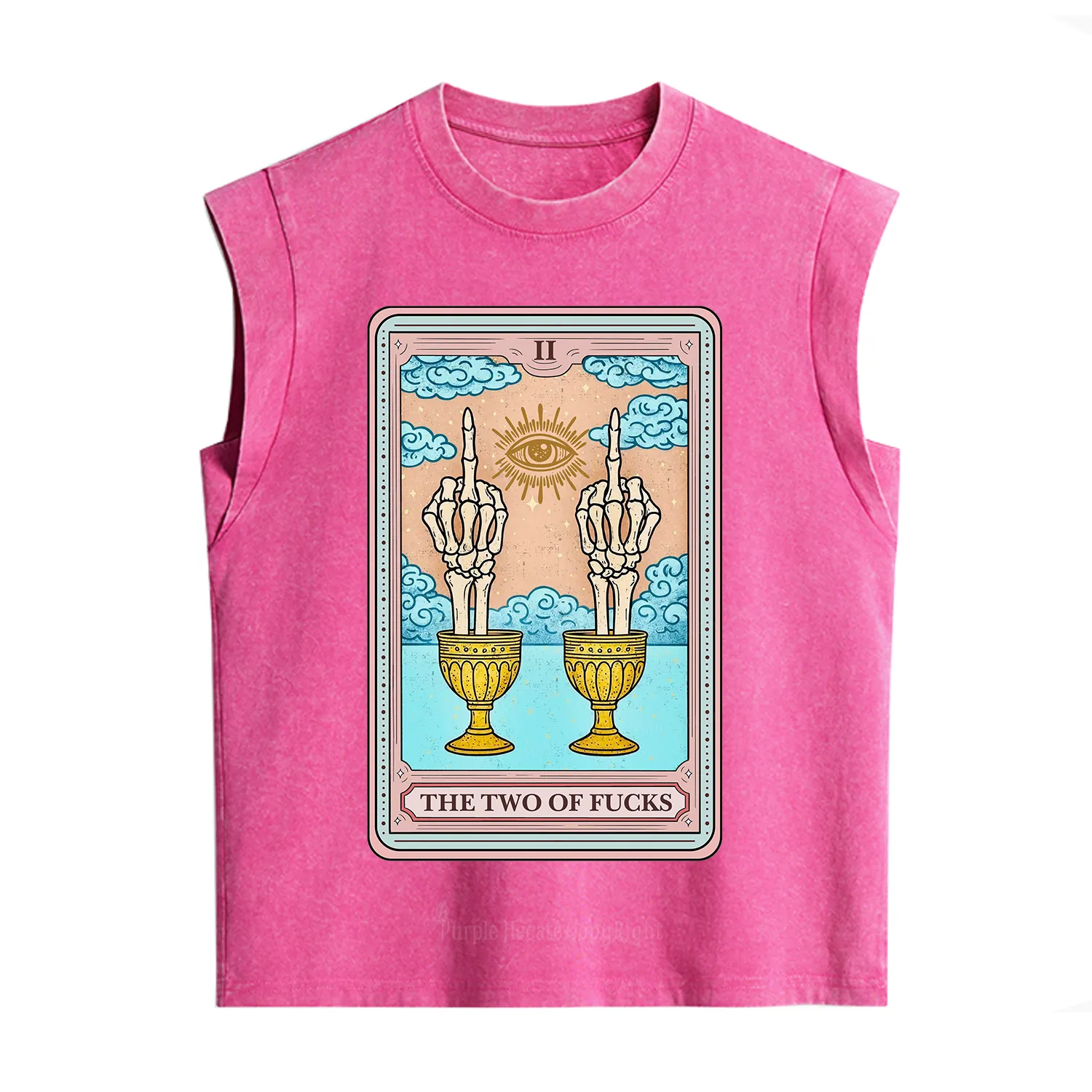 Purplehecate The Two of Fucks Tarot Vintage Washed Tank