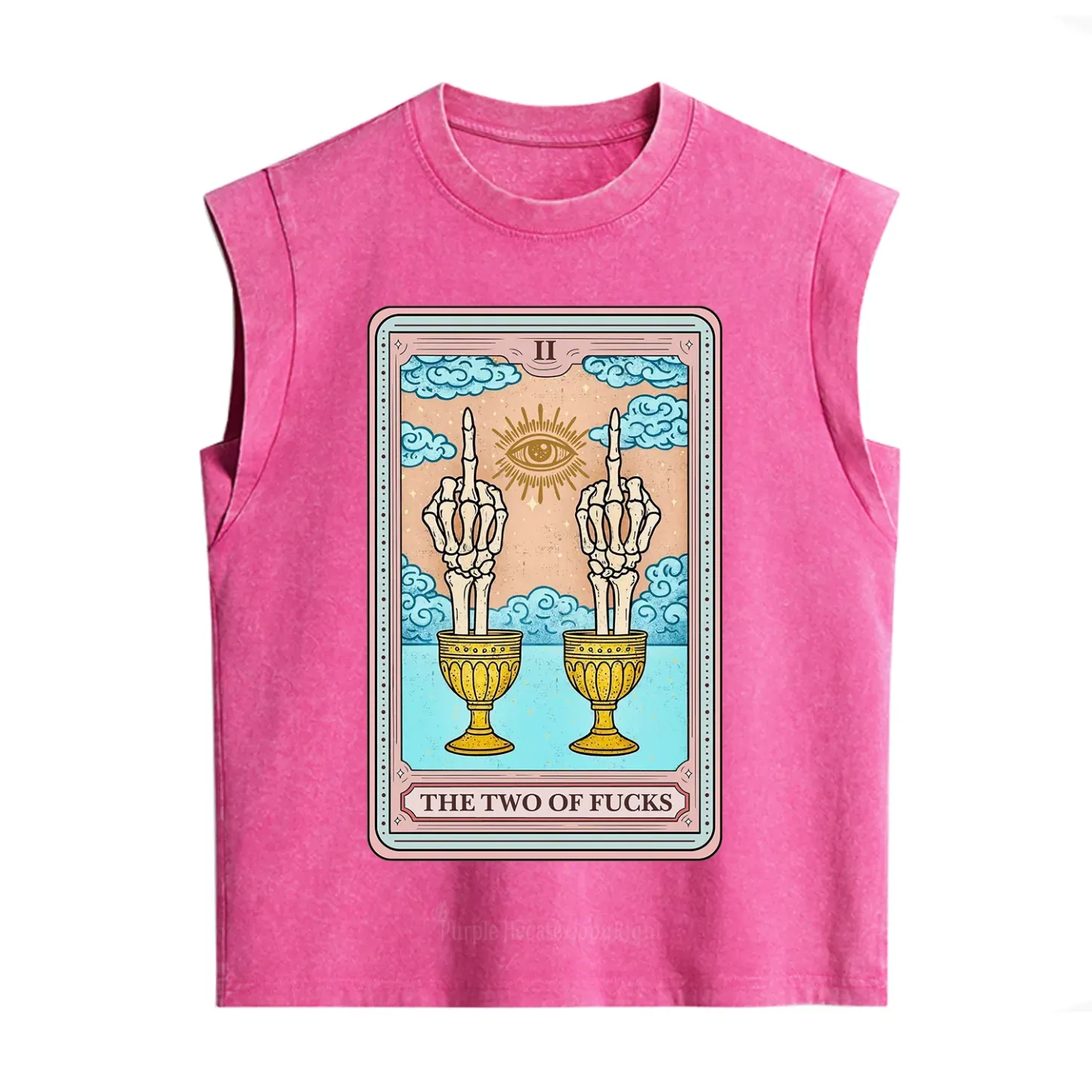 Purplehecate The Two of Fucks Tarot Vintage Washed Tank