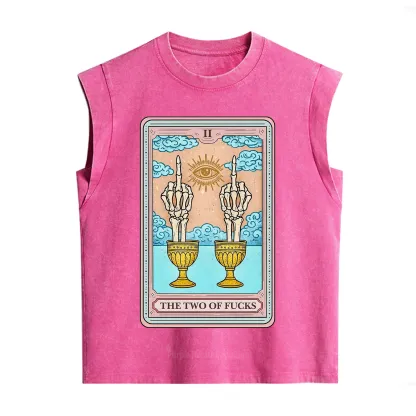 Purplehecate The Two of Fucks Tarot Vintage Washed Tank