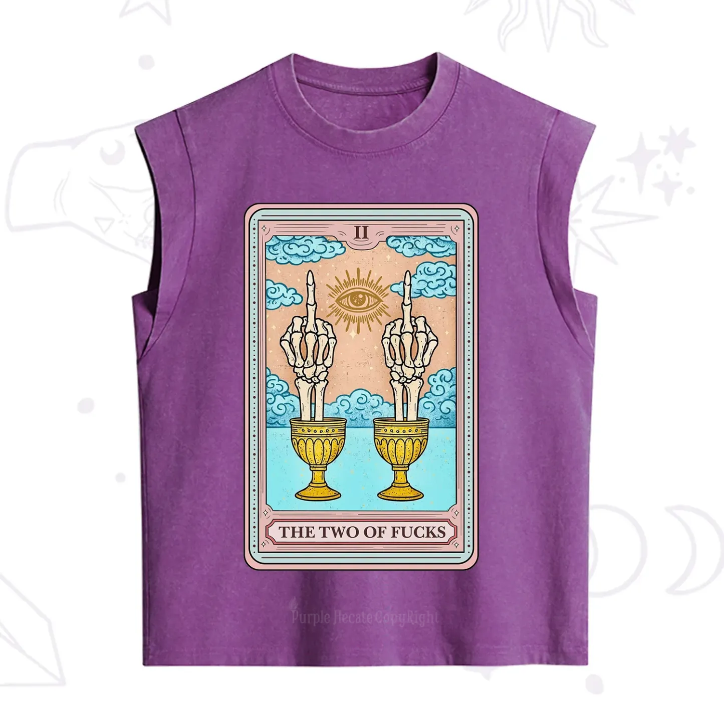 Purplehecate The Two of Fucks Tarot Vintage Washed Tank