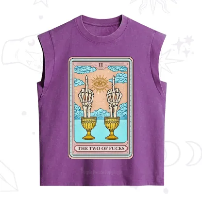 Purplehecate The Two of Fucks Tarot Vintage Washed Tank