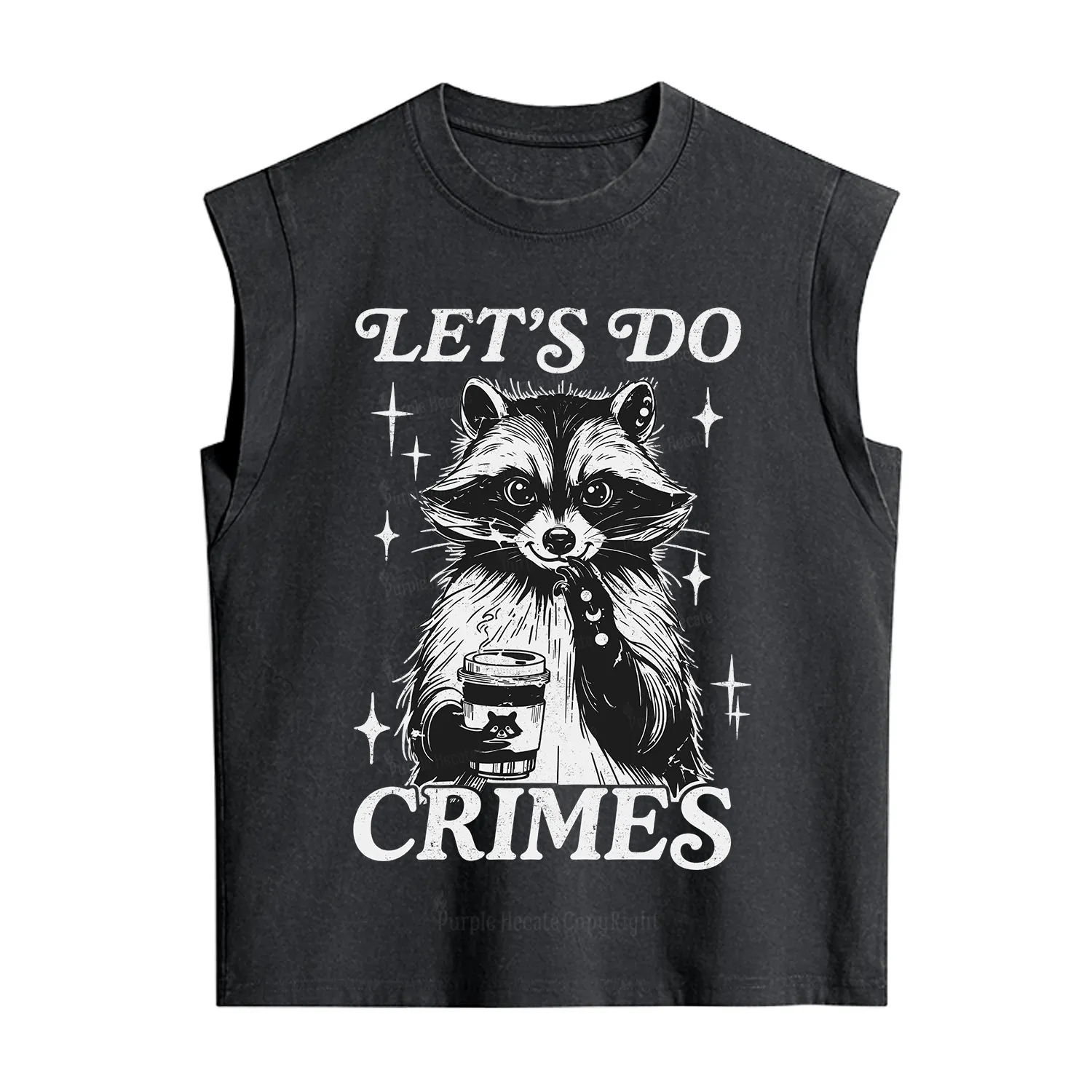 Purplehecate Let's Do Crimes Raccoon Vintage Washed Tank