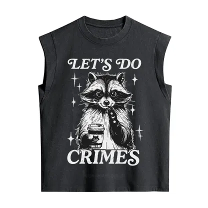 Purplehecate Let's Do Crimes Raccoon Vintage Washed Tank