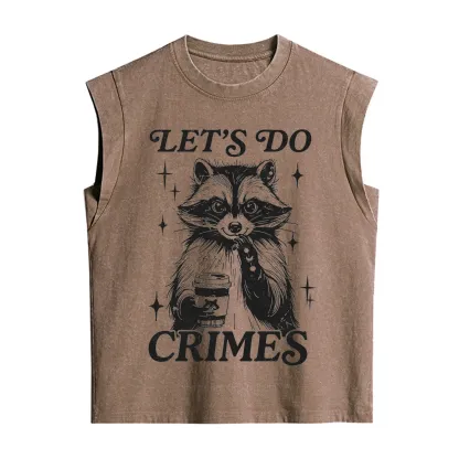 Purplehecate Let's Do Crimes Raccoon Vintage Washed Tank