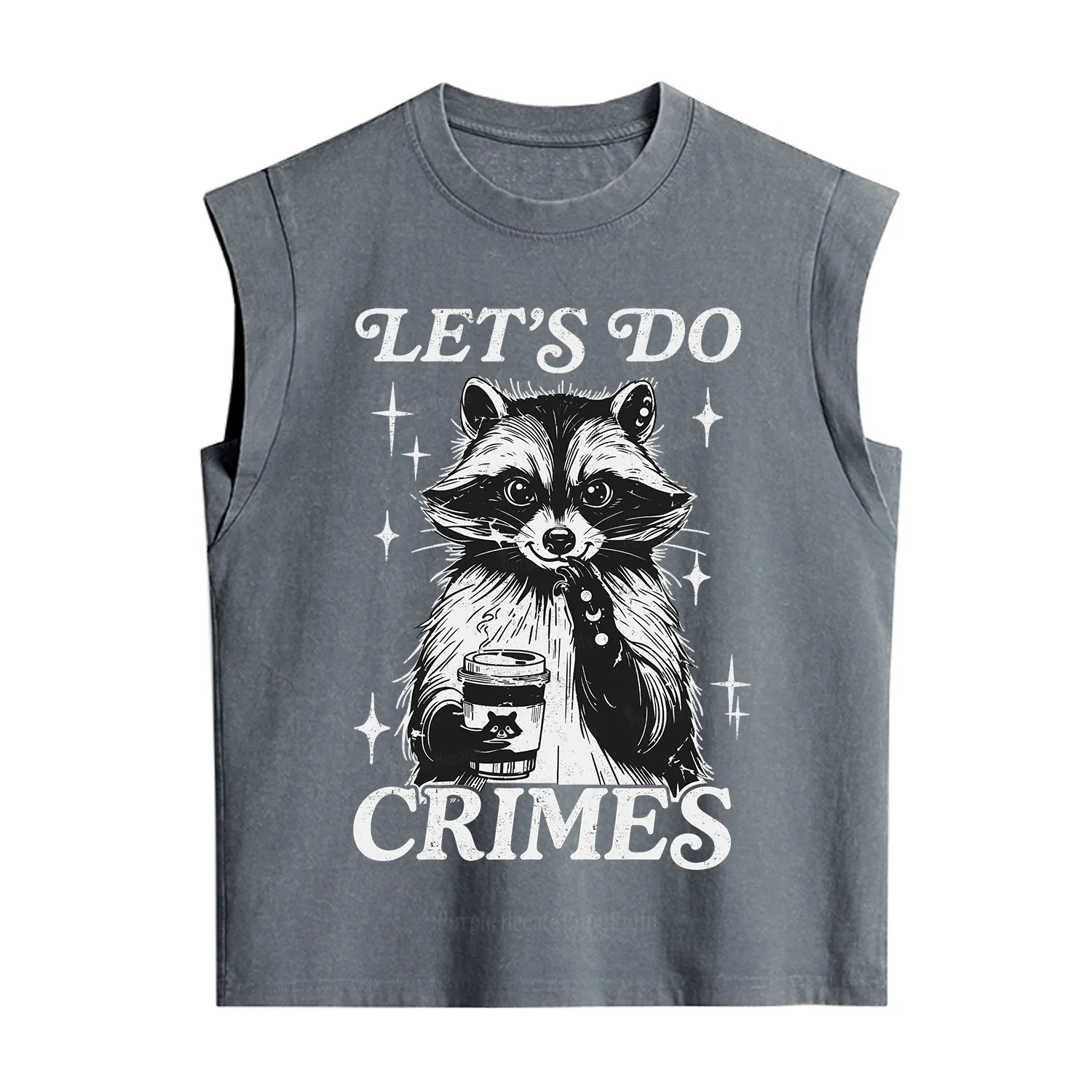Purplehecate Let's Do Crimes Raccoon Vintage Washed Tank