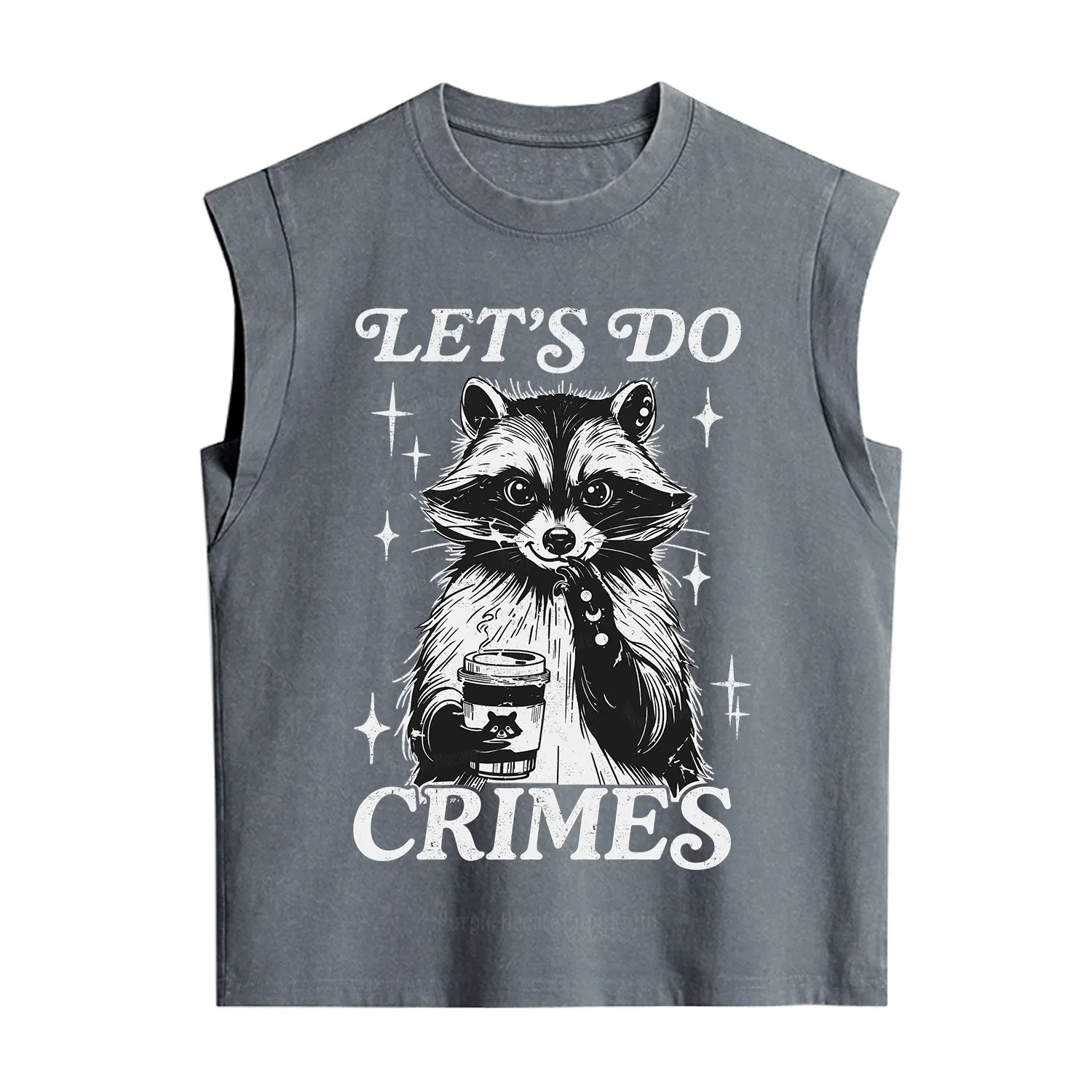 Purplehecate Let's Do Crimes Raccoon Vintage Washed Tank