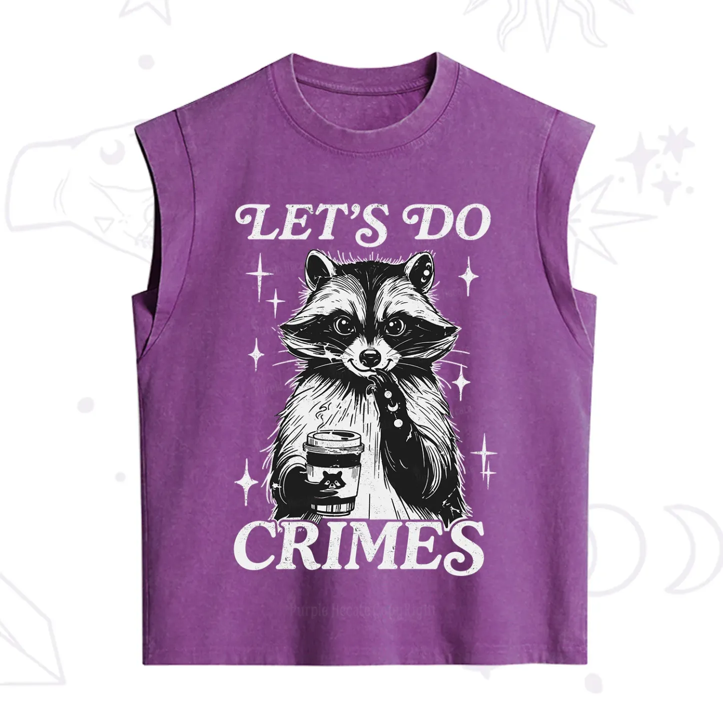 Purplehecate Let's Do Crimes Raccoon Vintage Washed Tank