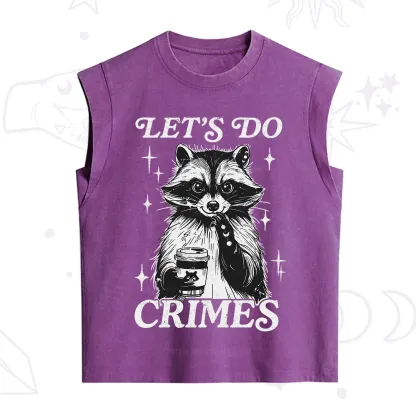 Purplehecate Let's Do Crimes Raccoon Vintage Washed Tank