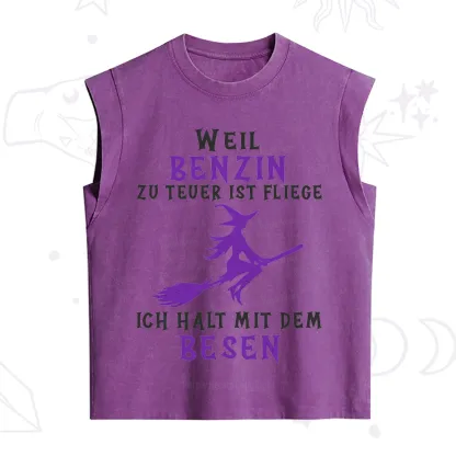 Purplehecate Gas Is Too Expensive I'll Take My Broom Vintage Washed Tank